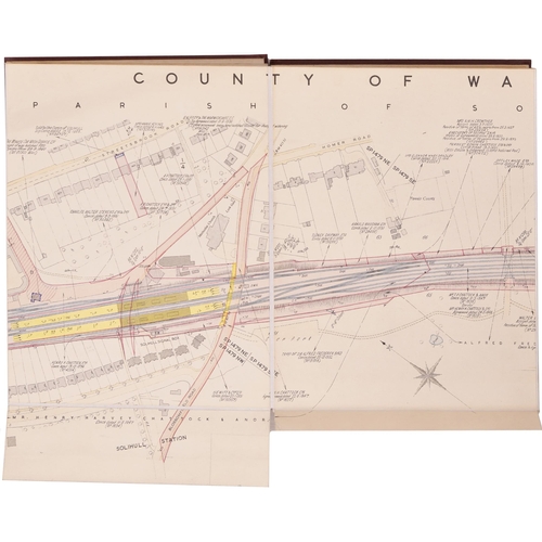 293 - A set of BR(W) GWR-style plans, Leamington to Birmingham, 1959, includes Knowle and Dorridge, Widney... 