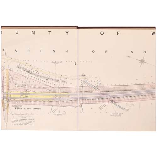 293 - A set of BR(W) GWR-style plans, Leamington to Birmingham, 1959, includes Knowle and Dorridge, Widney... 