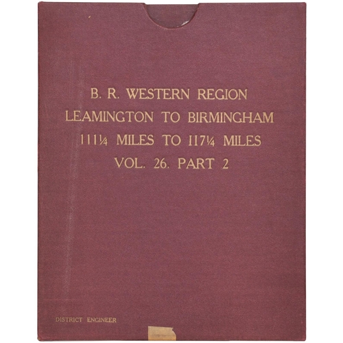 294 - A set of BR(W) GWR-style plans, Leamington to Birmingham, 1959, includes Hatton Station and Junction... 