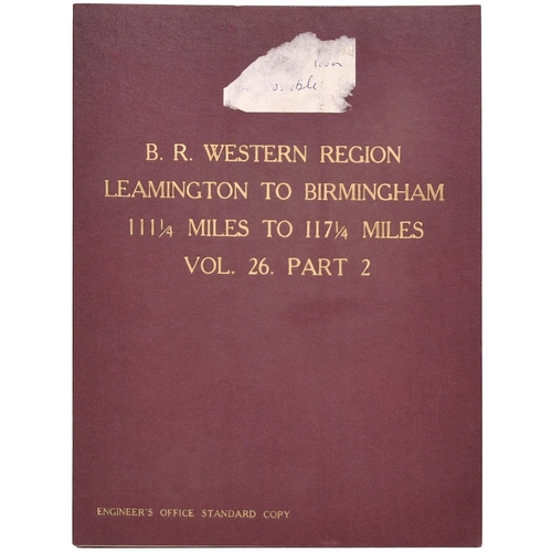 294 - A set of BR(W) GWR-style plans, Leamington to Birmingham, 1959, includes Hatton Station and Junction... 