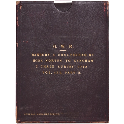 296 - A set of plans, GWR, Banbury and Cheltenham Railway, Hook Norton to Kingham, 1910, includes Rollrigh... 