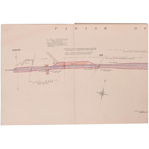 296 - A set of plans, GWR, Banbury and Cheltenham Railway, Hook Norton to Kingham, 1910, includes Rollrigh... 