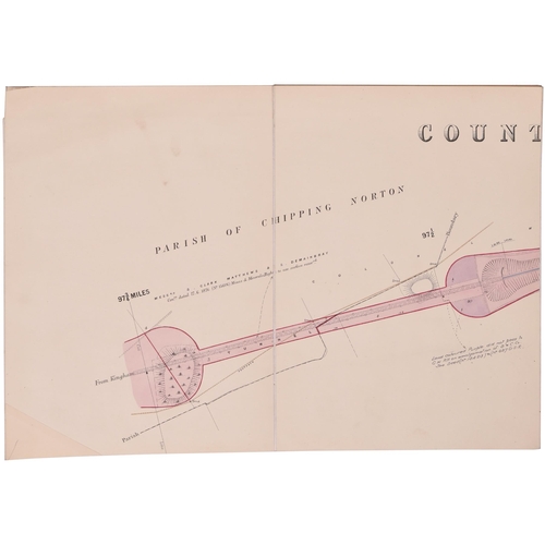 296 - A set of plans, GWR, Banbury and Cheltenham Railway, Hook Norton to Kingham, 1910, includes Rollrigh... 