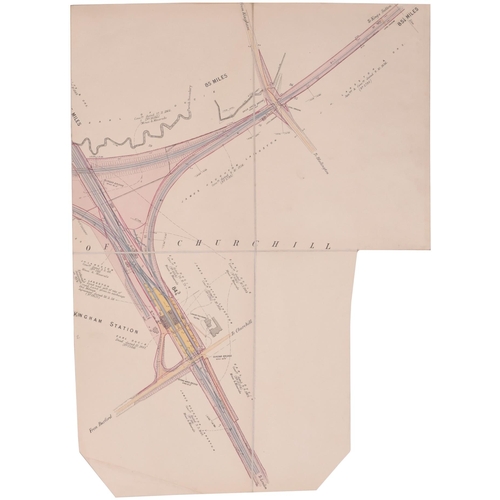 296 - A set of plans, GWR, Banbury and Cheltenham Railway, Hook Norton to Kingham, 1910, includes Rollrigh... 