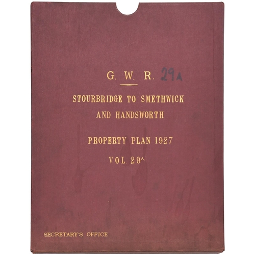 298 - A set of GWR plans, Stourbridge to Smethwick and Handsworth, 1927, includes Smethwick Junction, Lang... 