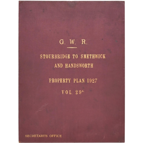 298 - A set of GWR plans, Stourbridge to Smethwick and Handsworth, 1927, includes Smethwick Junction, Lang... 