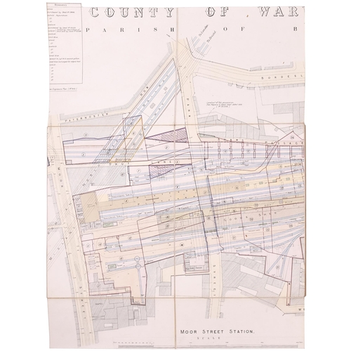 300 - A set of plans, GWR, Oxford and Birmingham Railway, 1916, includes Birmingham Moor Street with trave... 