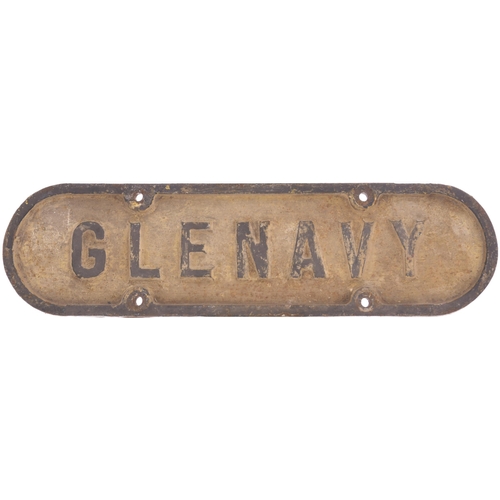 338 - A Great Northern Railway (Ireland) lamp tablet, GLENAVY, from the Lisburn to Cookstown Junction rout... 