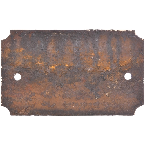 340 - A wagonplate, JT M&GN, 53, from a brake van.  Cast iron, 11¼