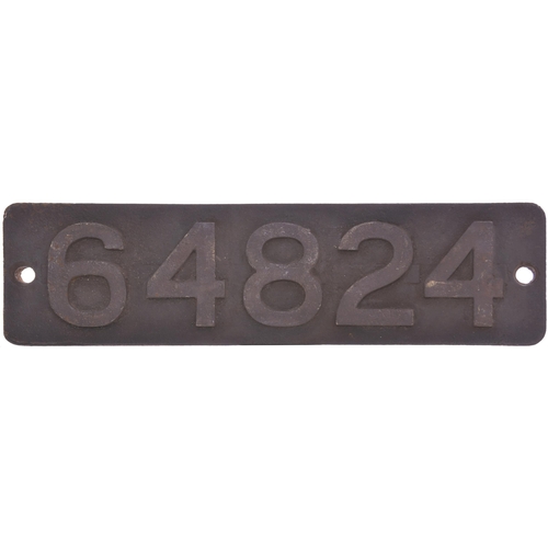 357 - A smokebox numberplate, 64824, from a LNER J39 Class 0-6-0 No 2963 built at Darlington in September ... 