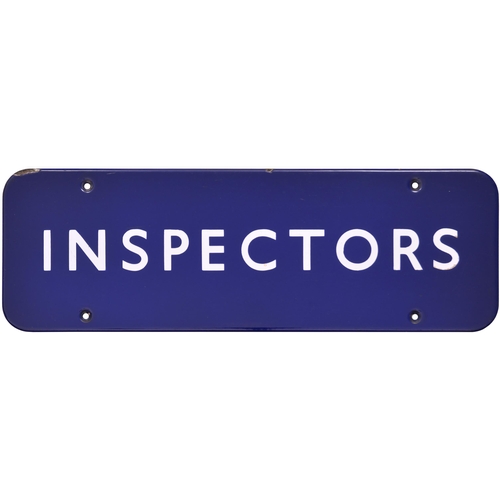 363 - A BR(E) doorplate, INSPECTORS, (f/f), enamel, 18