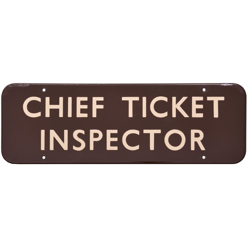 389 - A BR(W) doorplate, CHIEF TICKET INSPECTOR, (f/f), enamel, 18