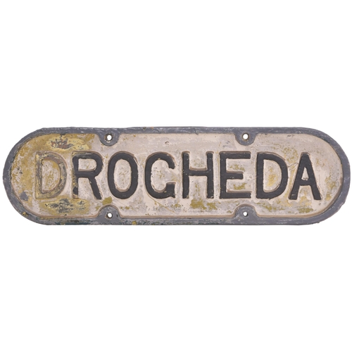 418 - A Great Northern Railway (Ireland) lamp tablet, DROGHEDA, a station on the Dublin to Belfast main li... 