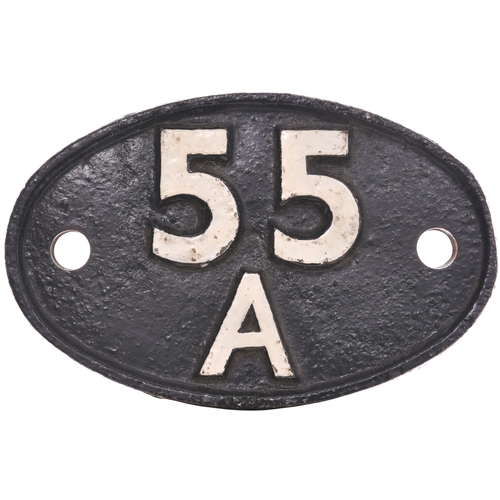 481 - A smokebox numberplate, 41068, together with its matching worksplate, LMS BUILT 1924 DERBY, and 55A ... 