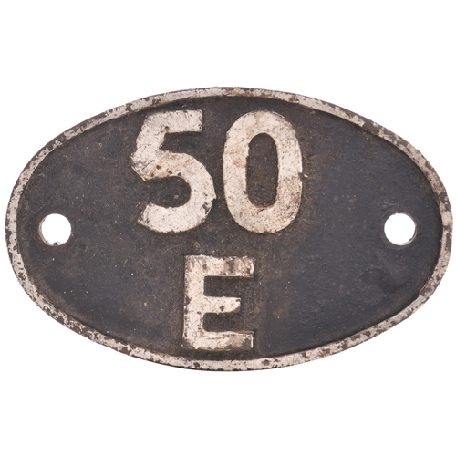 483 - A shedplate, 50E with its SC (self cleaning) plate, Scarborough (1948-April 1963). The vendor who li... 