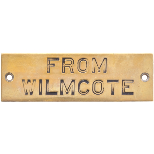 487 - A GWR signal box shelf plate, FROM WILMCOTE, a box north of Stratford-Upon-Avon on the route to Birm... 