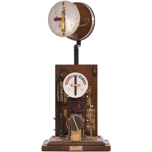 491 - A Southern Railway block instrument, standard pattern with UP LINE enamel plate, a semaphore repeate... 