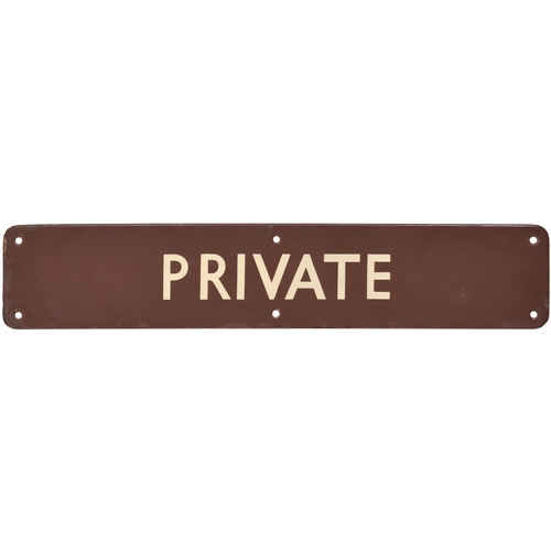 75 - A BR(W) doorplate, PRIVATE, (flangeless), enamel, 18
