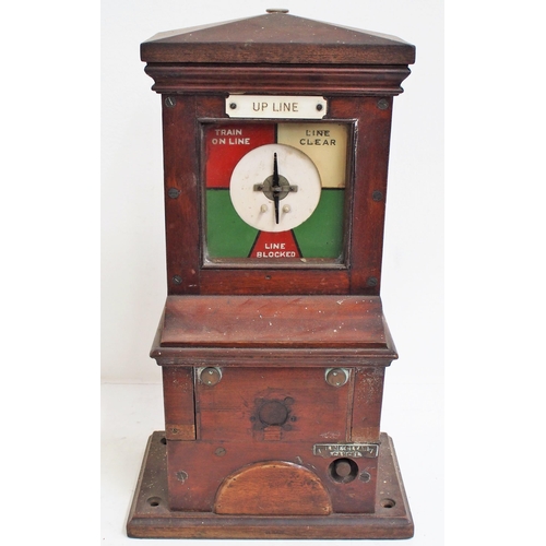 103 - Midland Railway non-pegging block instrument with cancellation button, need free moving, good condit... 