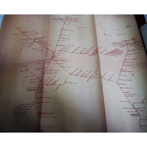 146 - British Railways (Eastern) rolled detailed map plans of Norwich Division, Highland Rly , Leven & Eas... 