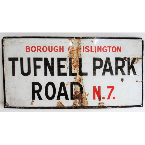 156 - Enamel London street sign 