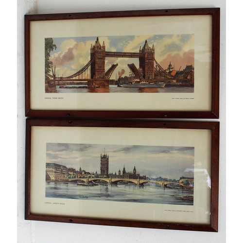 164 - British Railways framed & glazed (copy frames) carriage prints 