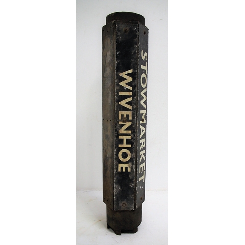 178 - Liverpool Street station departure board roller, destinations - HAROLD WOOD, WIVENHOE, STOWMARKET, W... 