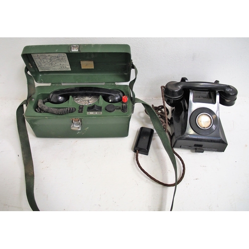 188 - Lineman's portable telephone, 300 series telephone from Garforth. (2) (Dispatch by Mailboxes/Collect... 