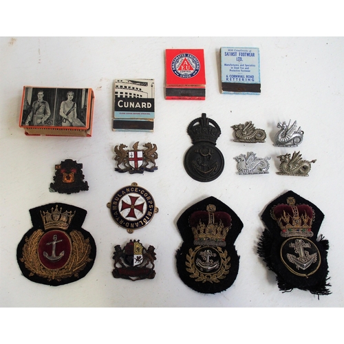 190 - Collection of uniform badges including Navel wired, brass, Midland Wyvern (4), Pullman (enamel No 53... 