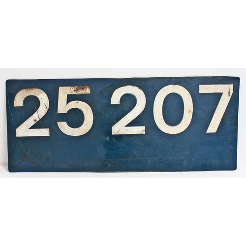 215 - British Railways Class 25/2 locomotive steel disc cut cab number panel 