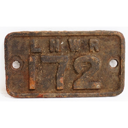 216 - London North Western Railway C/I goods shed crane registration plate 