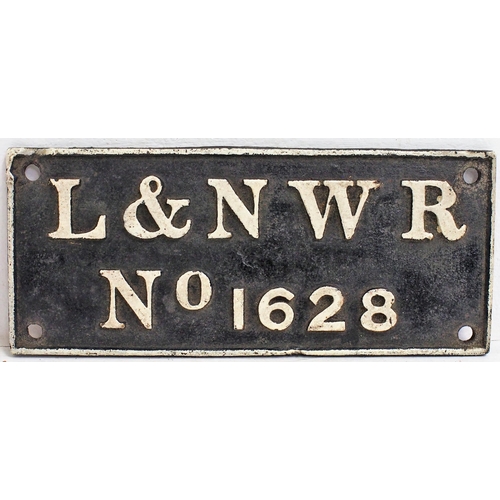 226 - London North Western Railway C/I tenderplate No 1628, original back. (Dispatch by Mailboxes/Collect ... 