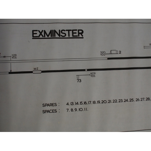 236 - British Railways (Western) rolled official engineer's full size copies signal box diagrams on velox ... 