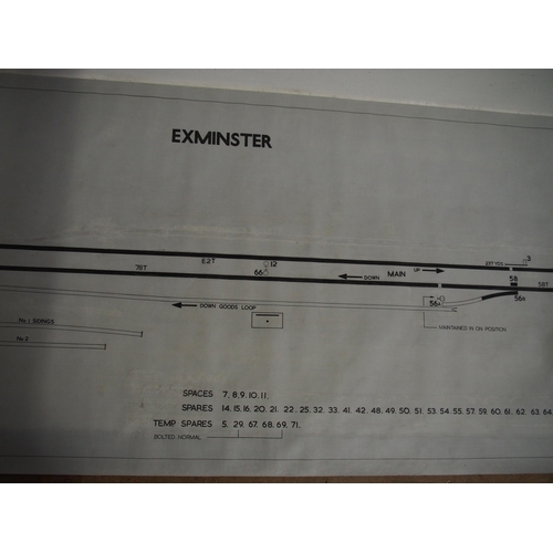 236 - British Railways (Western) rolled official engineer's full size copies signal box diagrams on velox ... 