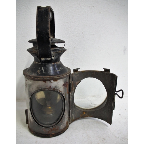 242 - British Railways 3 aspect handlamp missing blue glass otherwise complete, BR(W) gauge glass lamp cra... 