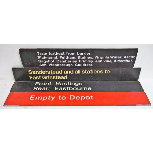 244 - British Railways (Southern) wooden station finger boards - 