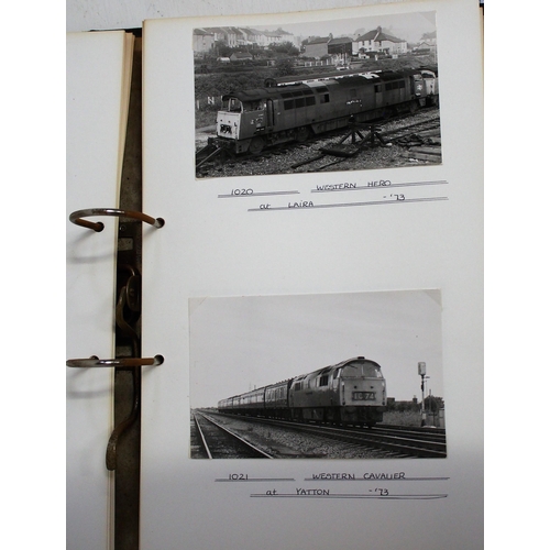 246 - Western Class 52 Diesel Hydraulic album - most of the class represented by a B&W postcard. (Dispatch... 