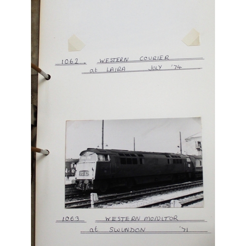 246 - Western Class 52 Diesel Hydraulic album - most of the class represented by a B&W postcard. (Dispatch... 