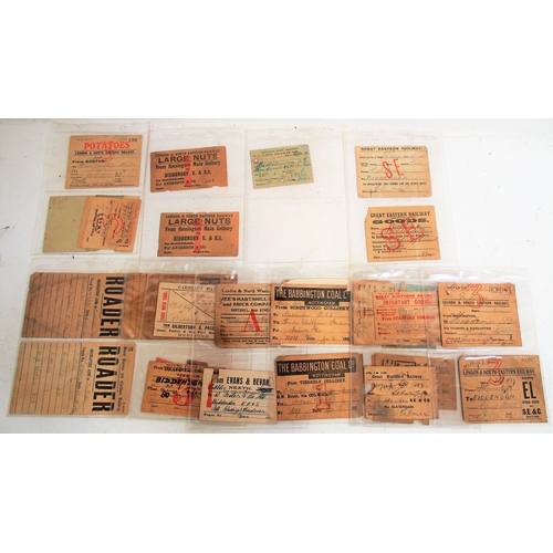 253 - Album of Railway wagon labels, Southern Rly, SECR, Midland Rly, GER, LNER, GNR, Kent & East Sussex h... 