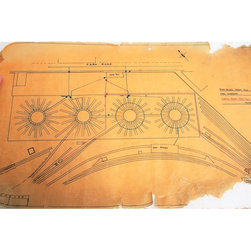 258 - Selection of rolled plans & sections - Greensfield Engine Shed (accommodation for Pacific type engin... 