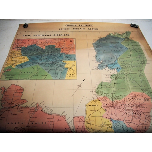 266 - Quantity of maps & plans - Knowle & Dorridge 1958 survey, LNER UK map, BR(LMR) route map, Johnstone'... 