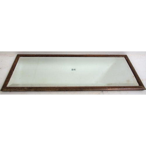 270 - Southern Railway carriage mirrors in original frames, good quality copper backed mirrors with bevell... 