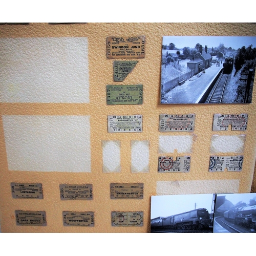 287 - Selection of Edmondson railway tickets mounted on two boards including Great Western Rly West Countr... 