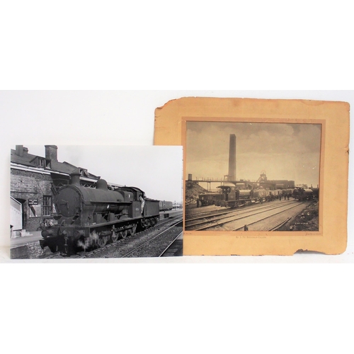 310 - Quantity of framed & glazed locomotive images including No 3 Pit Bredisholm Colliery 1898 (mounted n... 