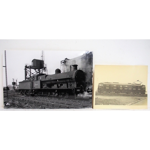 310 - Quantity of framed & glazed locomotive images including No 3 Pit Bredisholm Colliery 1898 (mounted n... 