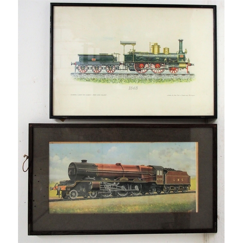 310 - Quantity of framed & glazed locomotive images including No 3 Pit Bredisholm Colliery 1898 (mounted n... 