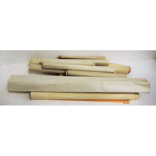 343 - Quantity of rolled paper maps of Leeds area lines, Leeds site plans, sections etc. (Dispatch by Mail... 