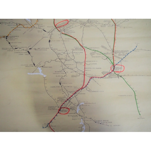 343 - Quantity of rolled paper maps of Leeds area lines, Leeds site plans, sections etc. (Dispatch by Mail... 