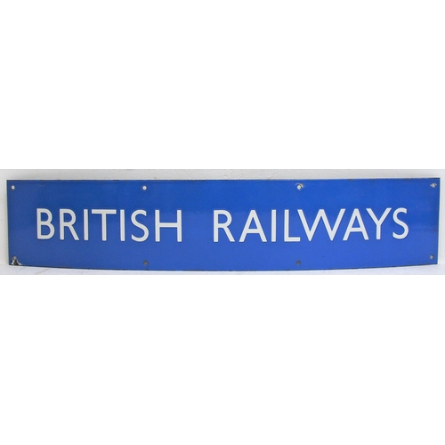 458 - British Railways (Scottish) enamel poster board header, 29