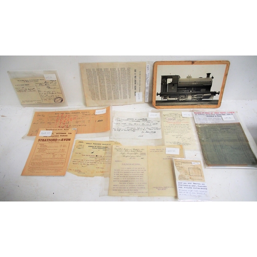 469 - East & West Junction Rly/Stratford Midland Jnc Rly ephemera including handbills, luggage labels, int... 